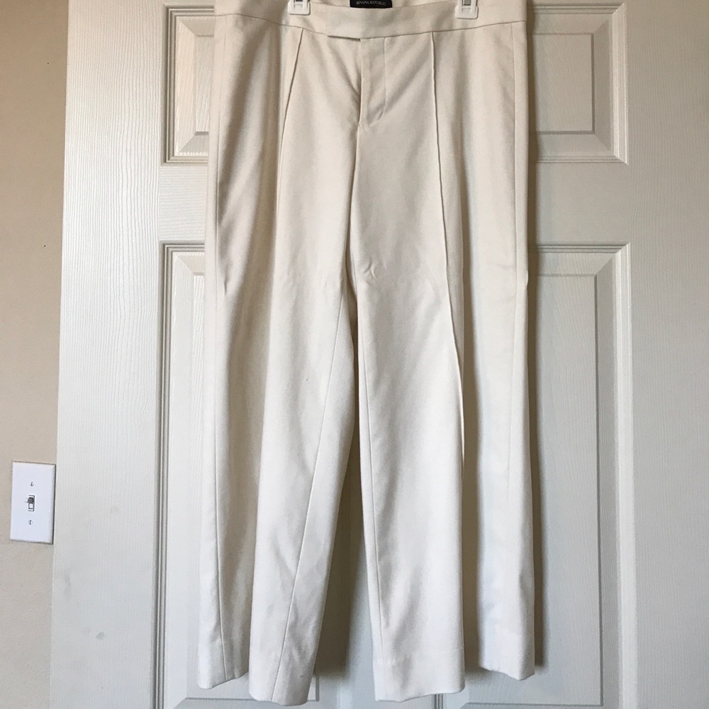 Cream crop pants